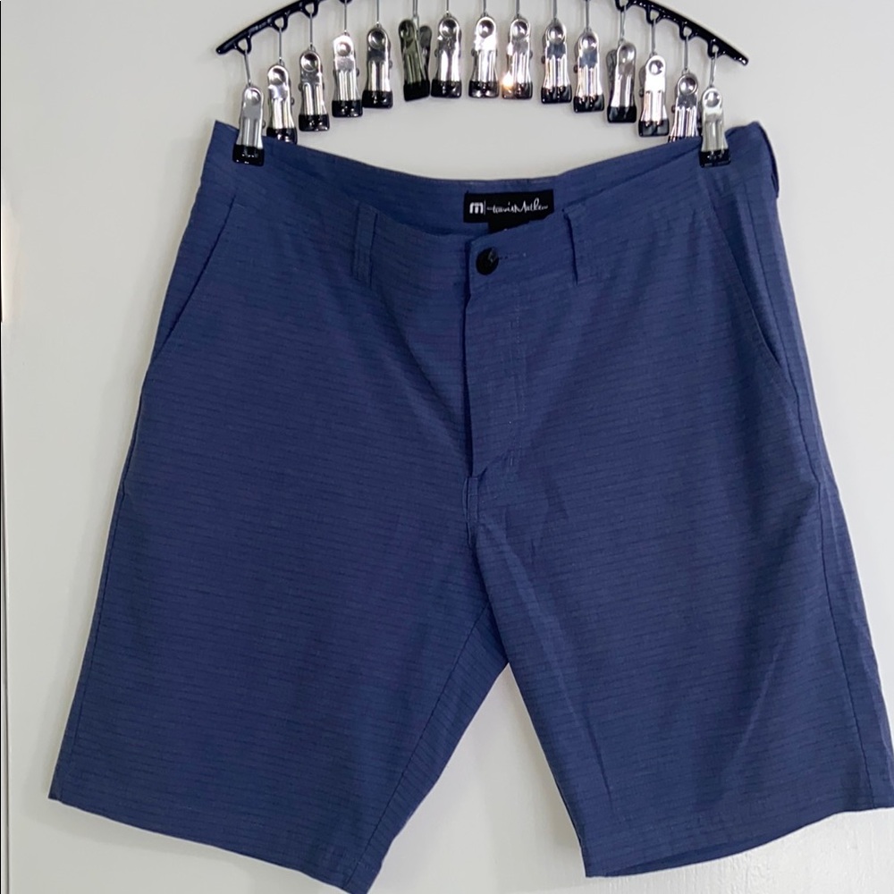 Travis Mathew Blue Flat Front Shorts